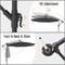 10 Ft Beige Steel Offset Cantilever Patio Umbrella with 40 Solar Powered LED Lights and Adjustable